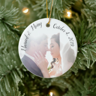Gift och merry-Anpassningsbar - nytt foto Julgransprydnad Keramik