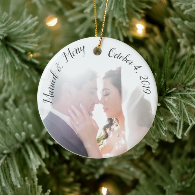 Gift och merry-Anpassningsbar - nytt foto Julgransprydnad Keramik (Träd)