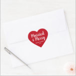 Gift och merry Newlyed Helgdag Red Heart Hjärtformat Klistermärke<br><div class="desc">Äkta och merry Newlyed Helgdag Red Heart Sticker</div>