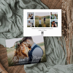 Gift och merry Photo Overlay Julkort