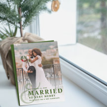 Gift och så mycket muntert Bröllop Photo Newlyed