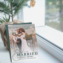 Gift och så mycket muntert Bröllop Photo Newlyed