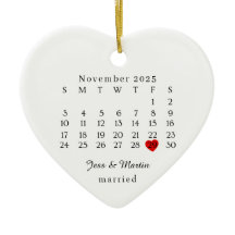 Gift Ornament, Bröllopsgåva, Bröllopsdatum