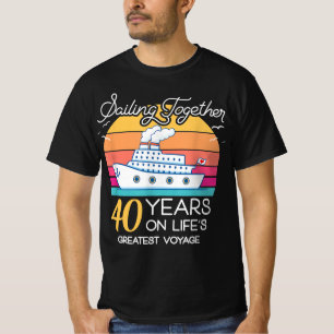 Gift på 40 års Bröllop-årsdagen av Cruise-Rec T Shirt