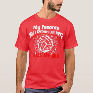 Gift Pappa My Favorite Volleyball Player kallar mi T Shirt