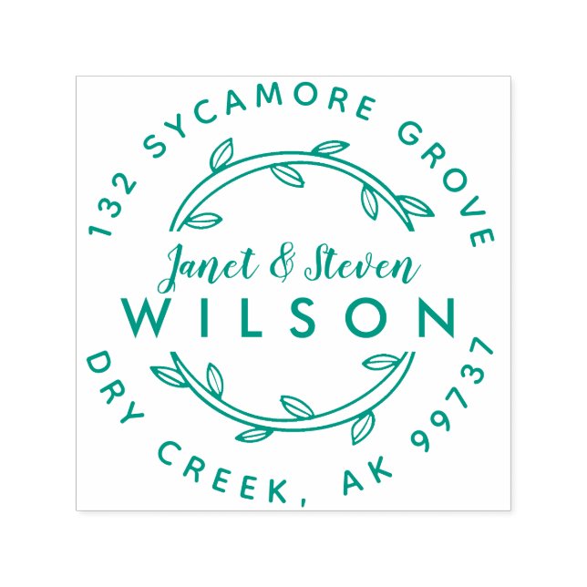 Gift par Fullt Hand plockade-andetag Självfärgande Stämpel (Design)