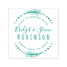 Gift par | Returadressen Hand plockade Script Självfärgande Stämpel