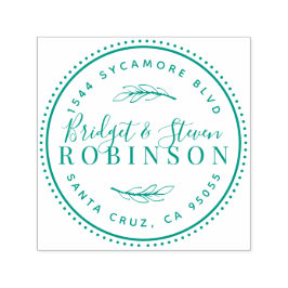 Gift par | Rustik Returadress för skript Självfärgande Stämpel