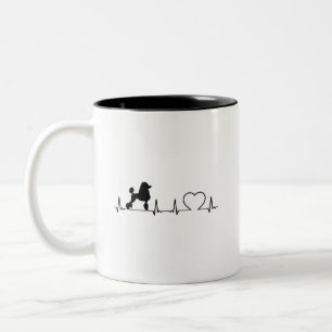 Gift Pudel Heartslag Hund,promenerande hund Två-Tonad Mugg