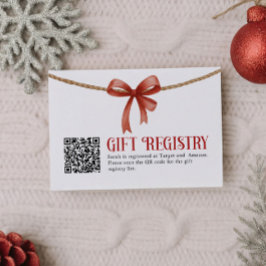  Gift QR Code Registry Card Tilläggskort