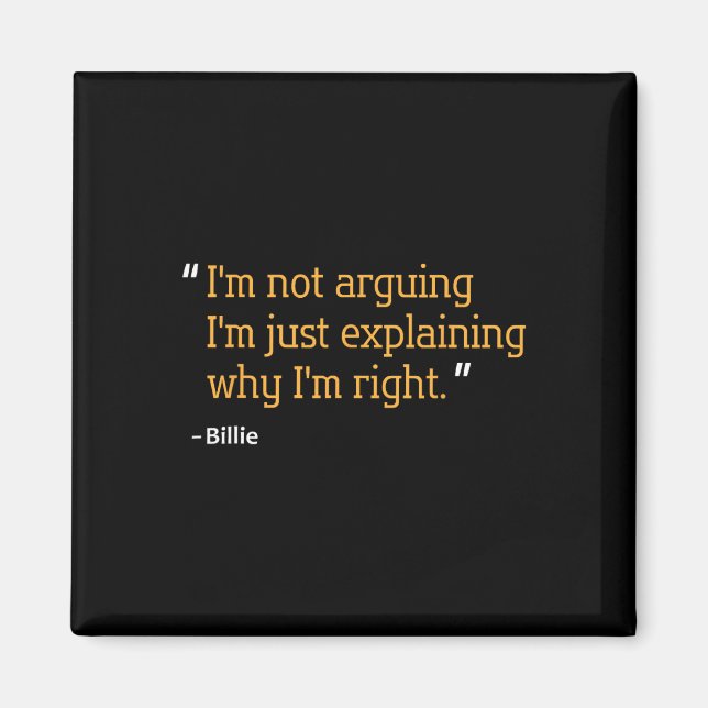 Gift Quote Funny Birthday Personlig Namn Idea Magnet (Framsidan)