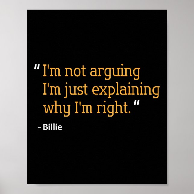 Gift Quote Funny Birthday Personlig Namn Idea Poster (Framsidan)