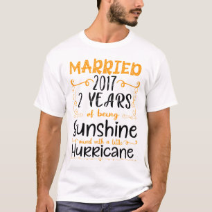 Gift sedan 2017, 2:a årsdagen av Bröllop T Shirt