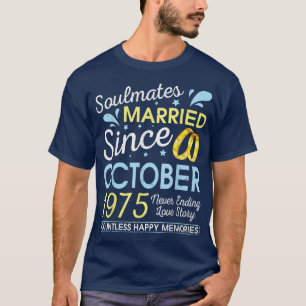 Gift sedan oktober 1975 aldrig slutande 47 år L T Shirt