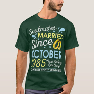 Gift sedan oktober 1985 och slutar aldrig 37 år L T Shirt