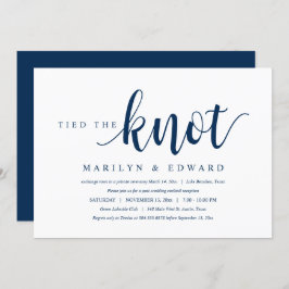 Gift sig, Modern Post Wedding Elopement Invi Inbjudningar