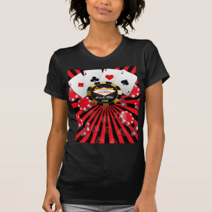 Gift T-Shirt för Bröllop i Vegas Poker Chip