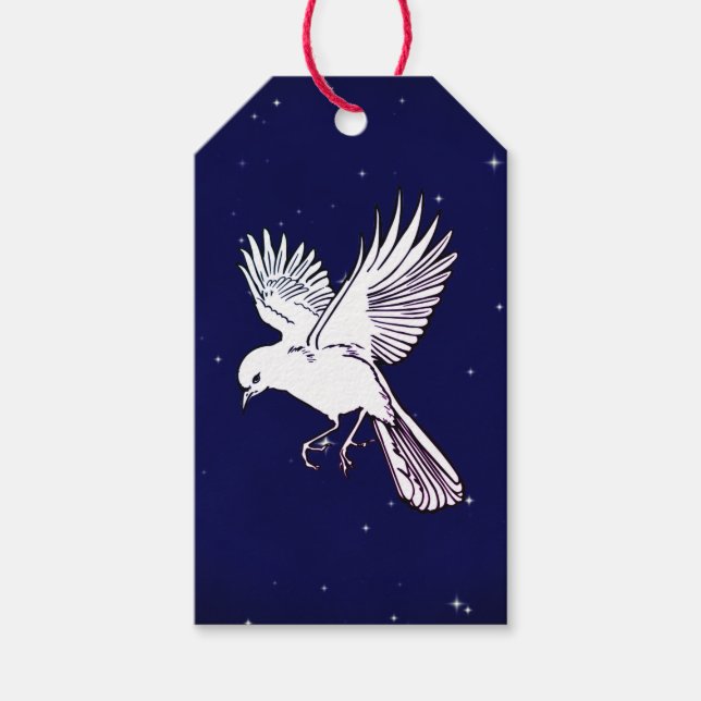 Gift Tag FLYING DOVE Presentetikett (Framsidan)