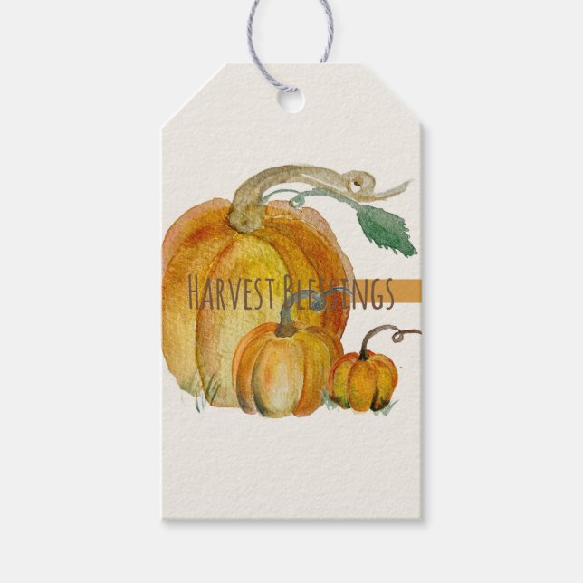 Gift Tag: Harvest Blessings Presentetikett (Framsidan)