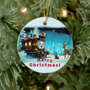 Gift Tåg - julscenen Julgransprydnad Keramik