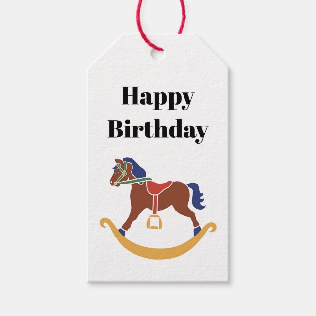 Gift Tgas - Rocking Horse Presentetikett (Framsidan)