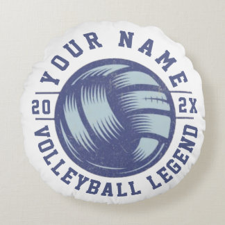 Gift with personalized name for volleyball players rund kudde