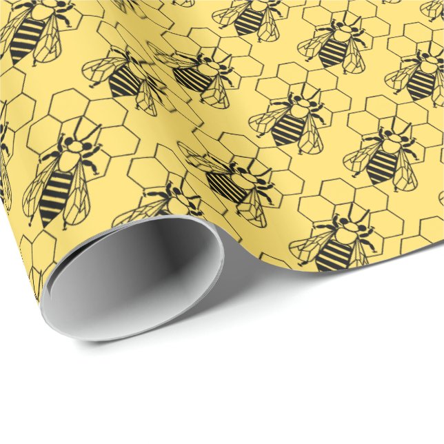 Gift Wrap - Bin på Honeycomb Presentpapper (Rullad Hörn)