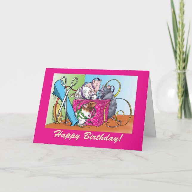 Gift Wrap Birthday Kort (Framsida)