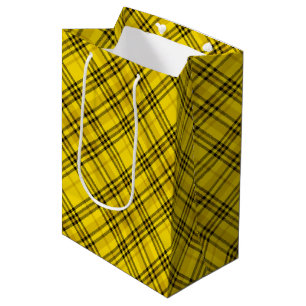 GIFT WRAP GULT BLACK CHECKERED PLAID