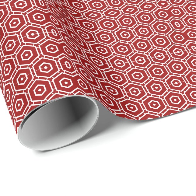 Gift Wrap - Hexagon Mönster Presentpapper (Rullad Hörn)
