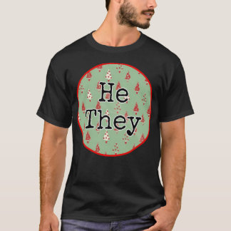 Gift Wrap Inspired Pronouns de T Shirt