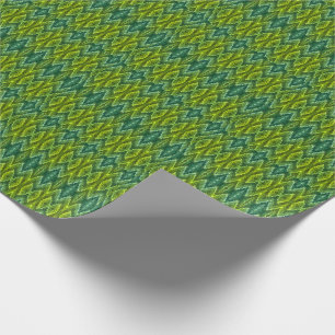 Gift Wrap - Kaleidoscopic Mönster i Gröntar Presentpapper