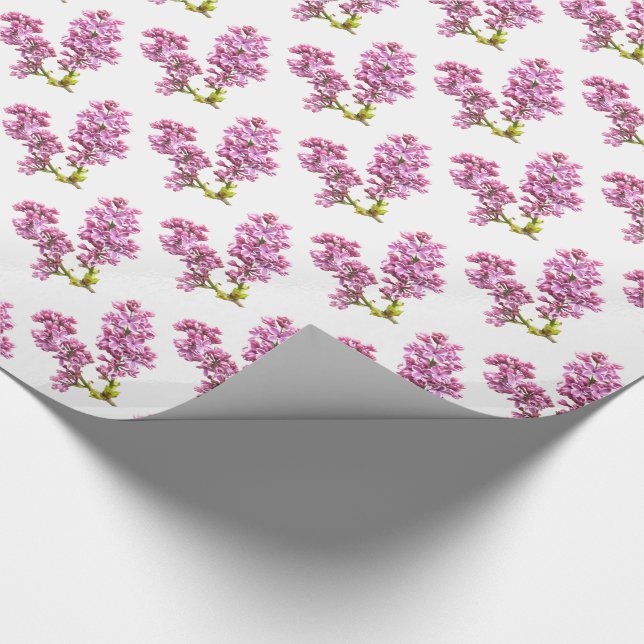 Gift Wrap - Lilac-Blommar Presentpapper (Hörn)