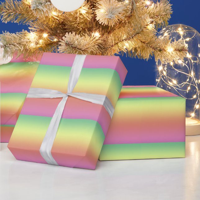 Gift Wrap - Rainbow Rand Presentpapper (Helgdagar)