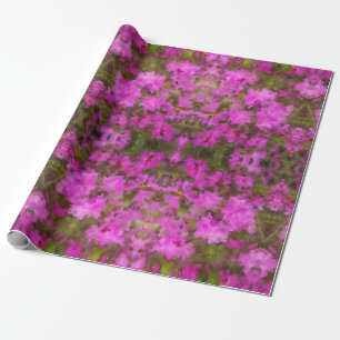 Gift Wrap Roll Lila Rhododendrons Presentpapper