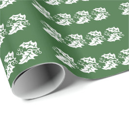 Gift Wrap - White Holly Lövs Presentpapper