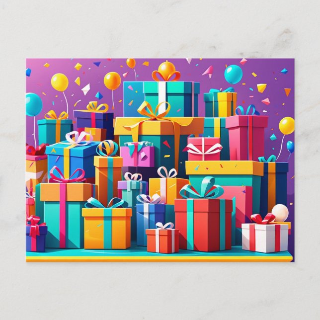 Gift Wrapped Delight Vykort (Framsida)