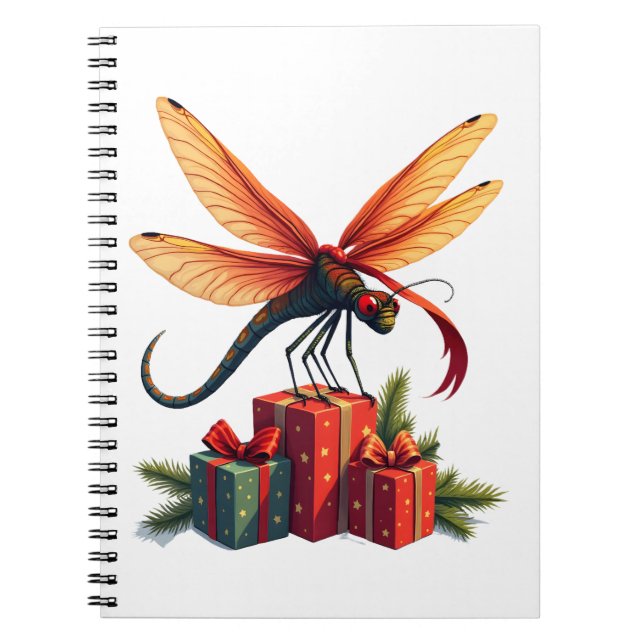 Gift-Wrapped Dragonfly Anteckningsbok (Framsidan)
