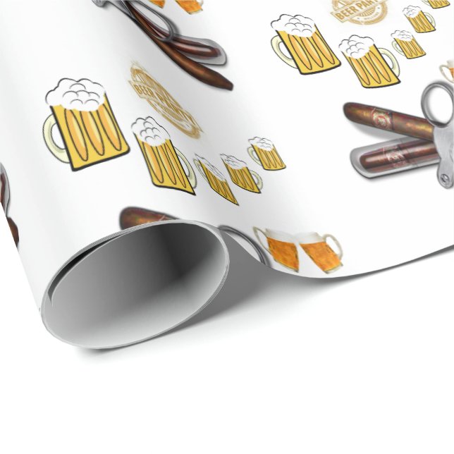Gift Wrapping Papper Beer Party Presentpapper (Rullad Hörn)