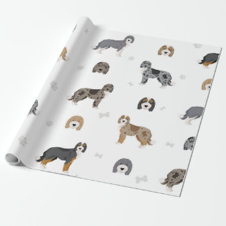 Gift Wrapping Papper med olika Doodle hundar Presentpapper