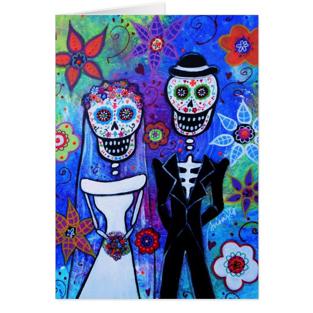 Gifta Coouple Hälsningskort (Framsidan)