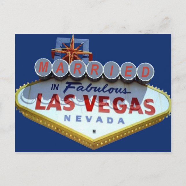 GIFTA i fantastiska Las Vegas vykort (Framsida)