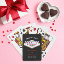 Gifta i Las Vegas Black Save the Date