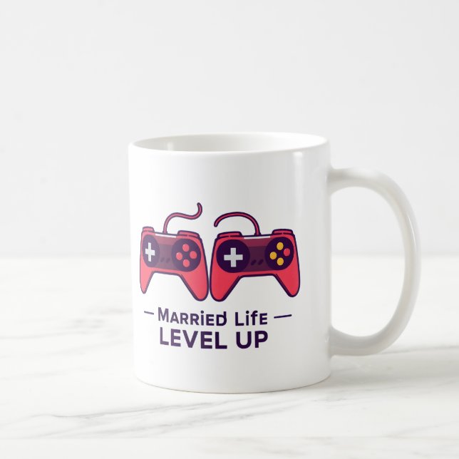 Gifta Liv Nivå Upp Spelkonst Kaffemugg (Höger)