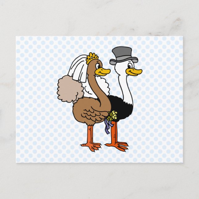 Gifta Ostrichs Vykort (Framsida)