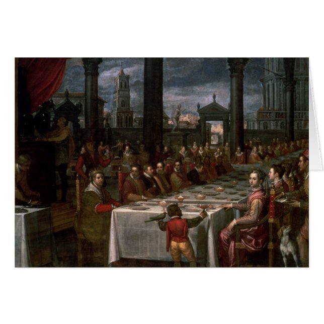 Gifta sig banketten hälsningskort (Framsidan Horizontal)