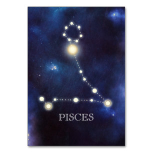 Gifta sig bordsnummer för konstellation   Pisces  