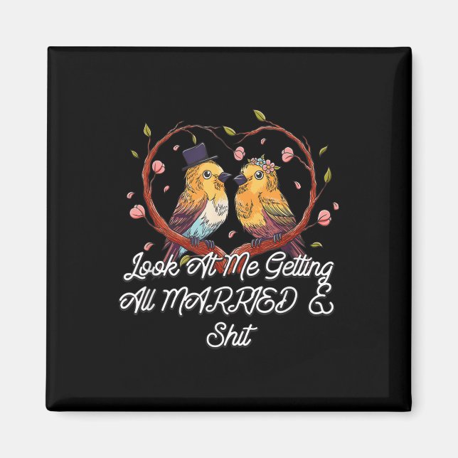 Gifta sig Bride Groom Future Wife Make till Magnet (Framsidan)