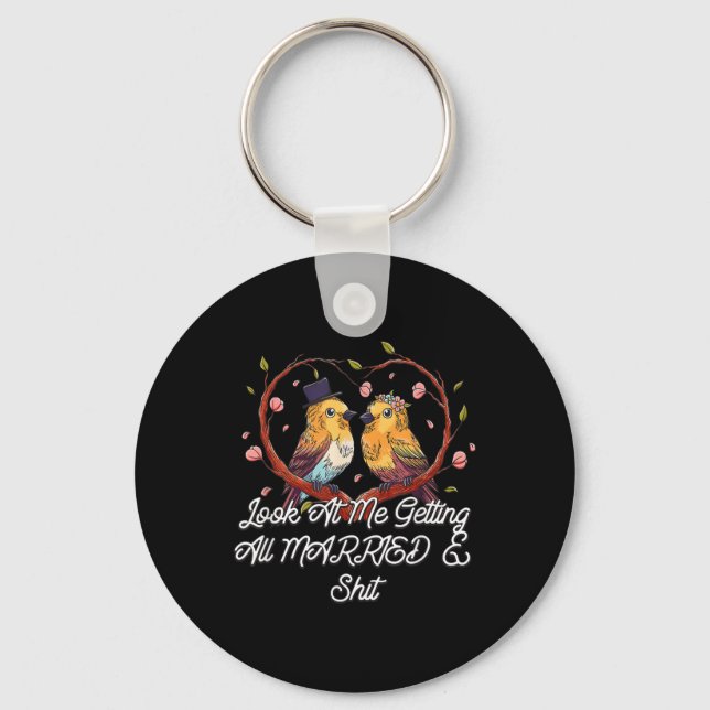 Gifta sig Bride Groom Future Wife Make till Nyckelring (Framsida)