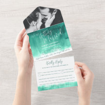 Gifta sig bröllop fotoemerald grönts osa